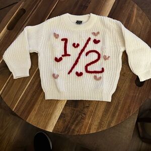 Baby 1/2 sweater! Great for 6 mo pictures.